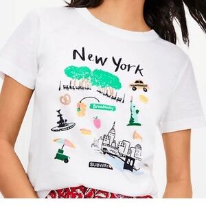 Loft Crew Neck New York Tee size small